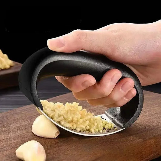 Stainless Steel Garlic Press Crusher Manual Garlic Mincer Chopping Garlic Tool Fruit Vegetable Tools Kitchen Accessories Gadget - Confia