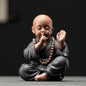 Ceramics Four Small Monk Statue Ceramic crafts Chinese characteristic decoration luxurious Home, Study, office accessories - Confia