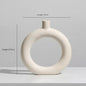 Modern Simple Ceramic Art Vase Dried Flowers Flower Arrangement Ornaments Living Room TV Cabinet Bedroom Desktop Home Decoration - Confia