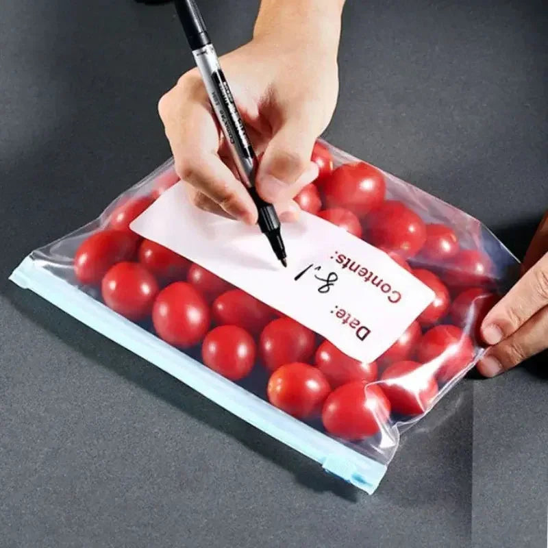 45 Pcs Reusable Food Storage Bag with Hermetic Closure, Ideal for Fruits, Vegetables and Meat, Essential Kitchen Storage Bag Confia