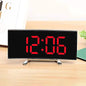 Alarm Clock Digital LED with Modern Curved Design, USB power supply, Bedside Clock with Temperature and Humidity Display ideal for Bedrooms, Kids - Confia