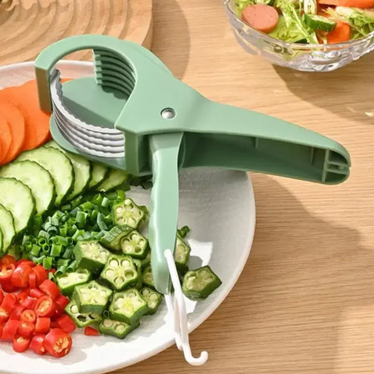 Salad Cutter Chopper Portable Manual Fruit Slicer Creative Vegetable Slicer Kitchen Gadgets Chopping Tool Press Banana Slicer - Confia