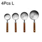 1/4/8pcs Stainless Steel Measuring Spoons With Scale Wooden Handle Household Kitchen Dining Bar Baking Tools Measuring Cups - Confia